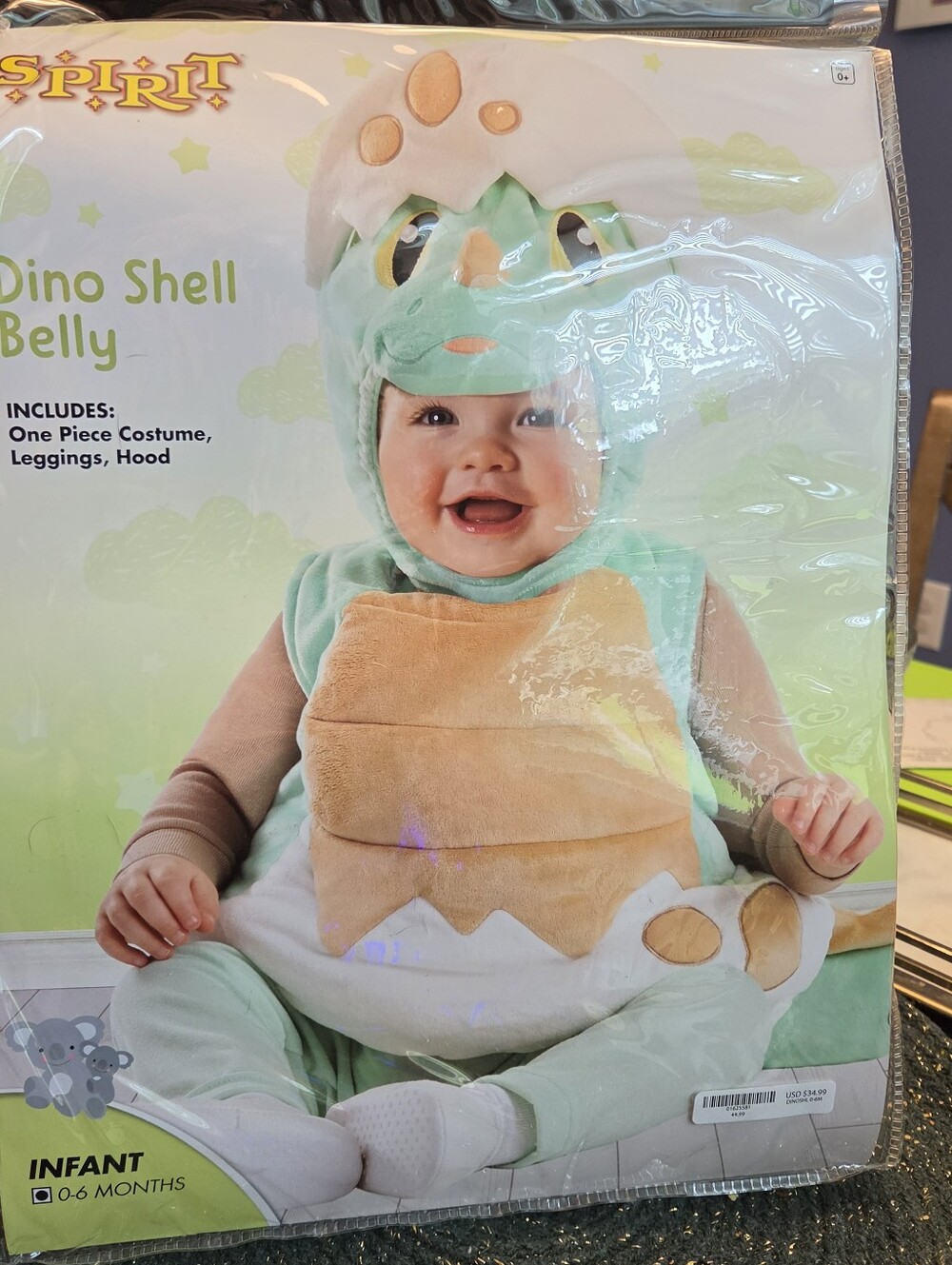 Baby Dinosaur In Egg Costume Sz 6 Months Spirit Halloween